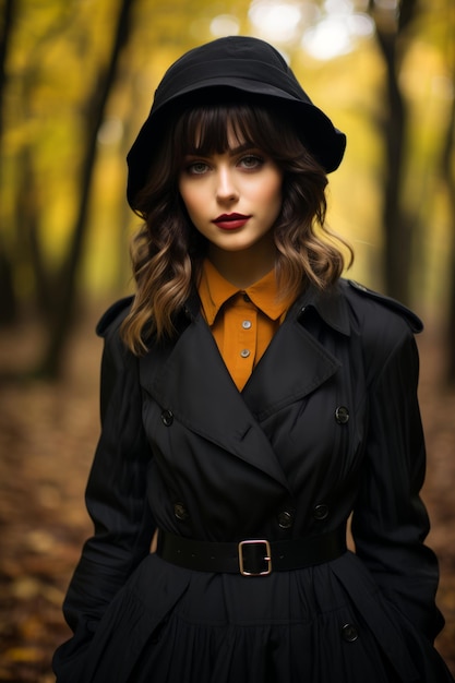 Autumn mood stock photo woman model