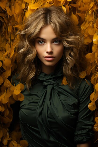 Autumn mood stock photo woman model