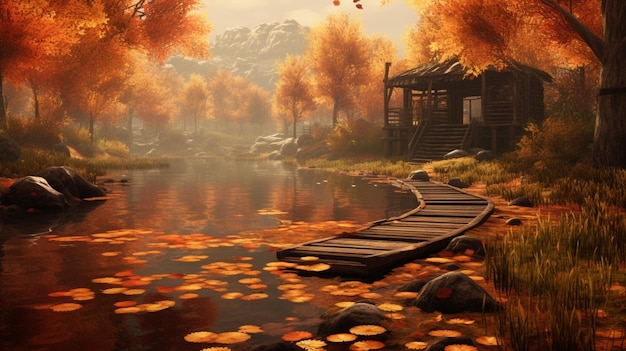 Photo autumn mood uhd ai generative