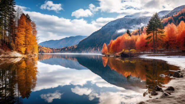 Autumn mountains landscape