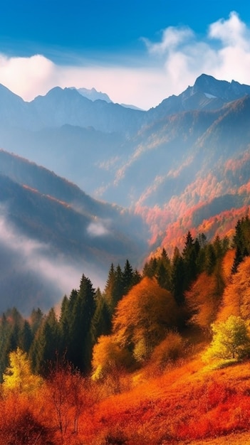 Autumn in the mountains wallpaper