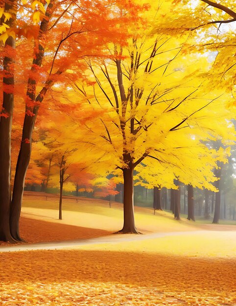 Autumn natural background Illustration ai generated