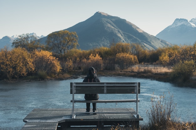 Photo autumn in new zealand