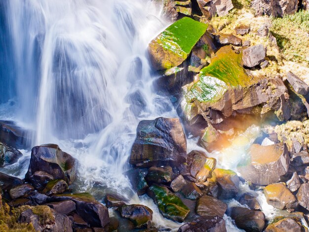 Autumn at North Clear Creek Water Falls in Colorado.