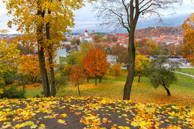 Autumn Old-stad van Vilnius, Litouwen.