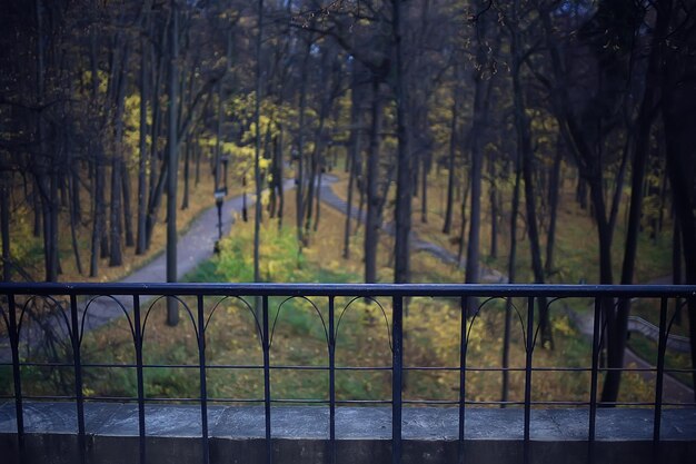 autumn park in city background landscape, abstract autumn view