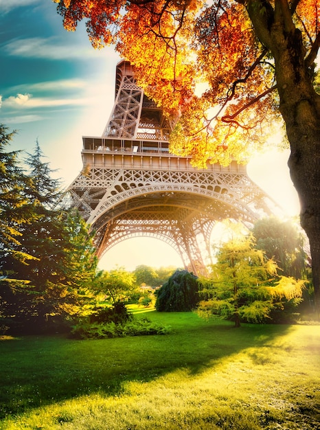 Autumn park in Paris