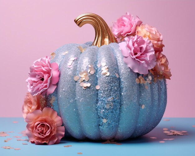 Autumn Pink and Pastel Blue Home Decor