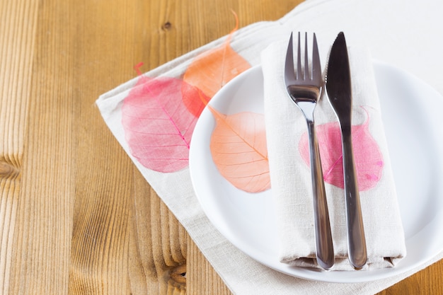 Autumn place setting