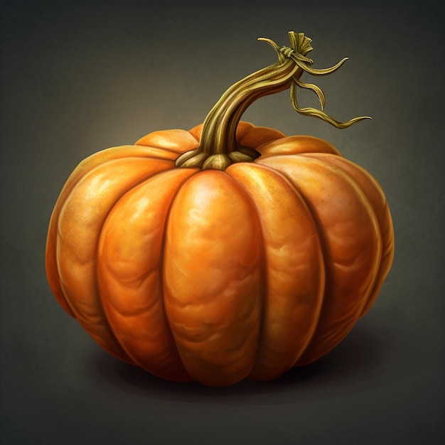Autumn pumpkin abstract halloween illustration 3d halloween art design