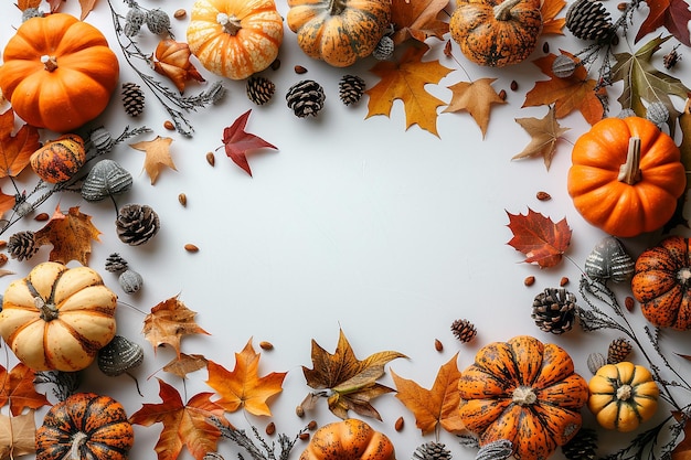 autumn pumpkin frame