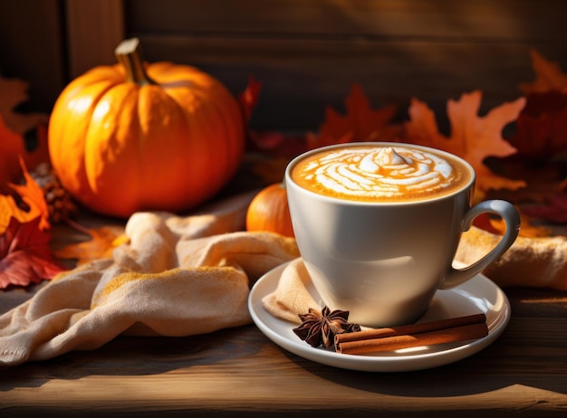 Autumn pumpkin latte