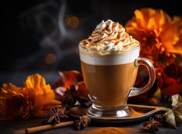 Autumn pumpkin latte