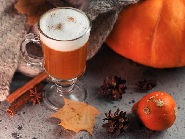 Autumn pumpkin latte