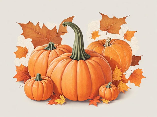 Autumn Pumpkins Generative AI