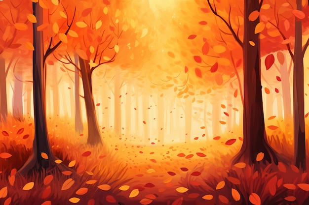 Autumn realistic background