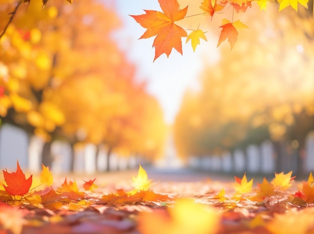 Autumn's palette colorful universal natural panoramic background