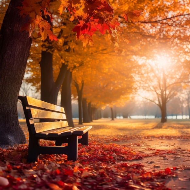 Foto lo splendore dell'autunno e la tela di colori della natura