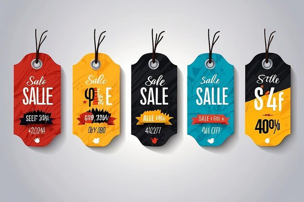 Autumn sale prijs labels Vector illustratie