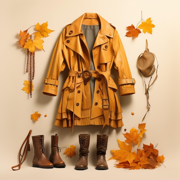 Autumn season clothes high quality ai generated image