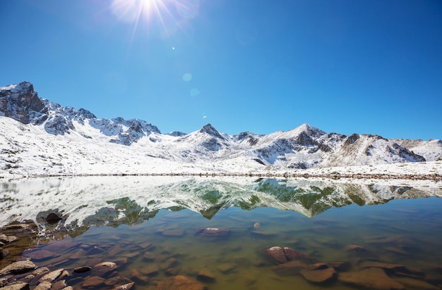 Autumn season in  Kackar Mountains in the Black Sea region of Turkey. Beautiful mountains landscape.