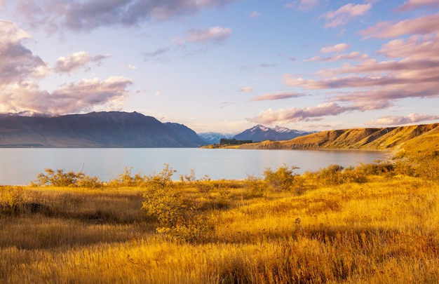 Autumn season in New Zealand mountains