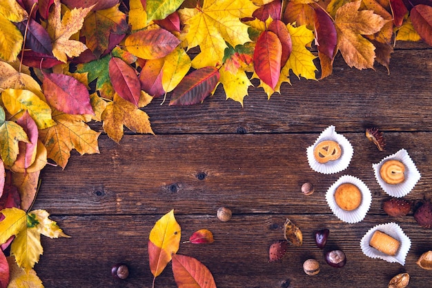 Foto priorità bassa di natura morta di autunno