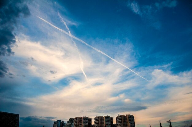 Autumn sunset in the city of valencia