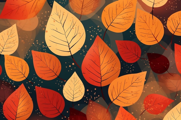 Autumn theme pattern background