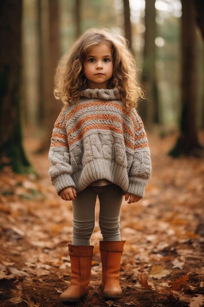 Autumn Toddler Elegance Whimsical Outfit of Cuteness