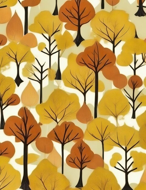 autumn tree pattern