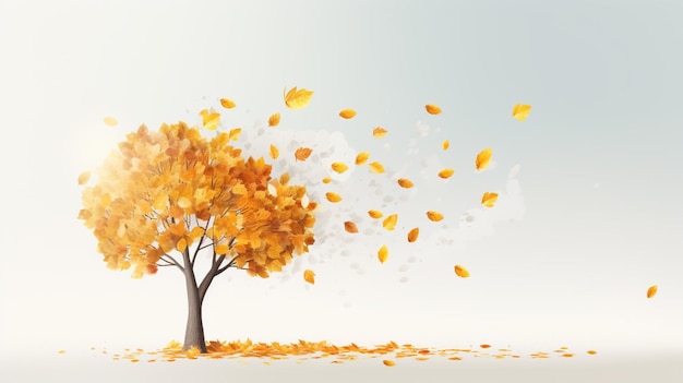 Autumn typographic Fall leaf Vector illustration