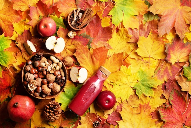 가을 채식과 채식 음식 개념. 수확 시간.