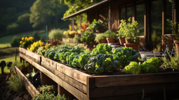 Photo autumn vegetable garden fall harvest