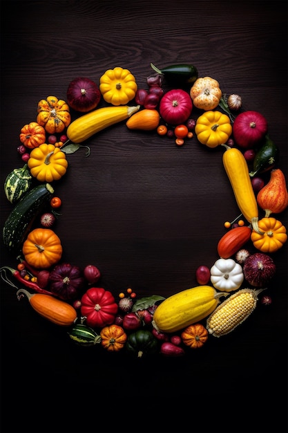 Autumn vegetables generated by AI