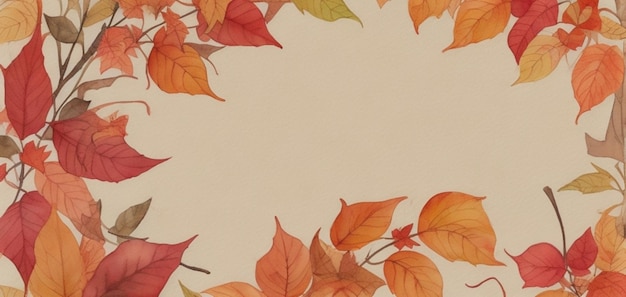 Autumn watercolor Japanese paper background