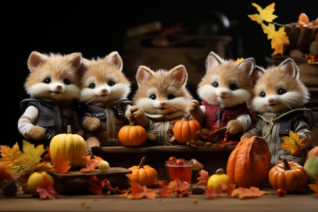 Autumn Wildlife Animals Background