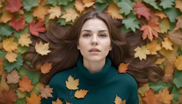 Photo autumn woman