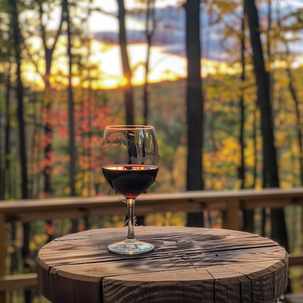 Photo autumnal bliss ros wine amidst the vines