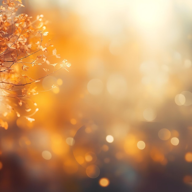 Фото Осенняя размытая природа абстрактный фон аи генеративный