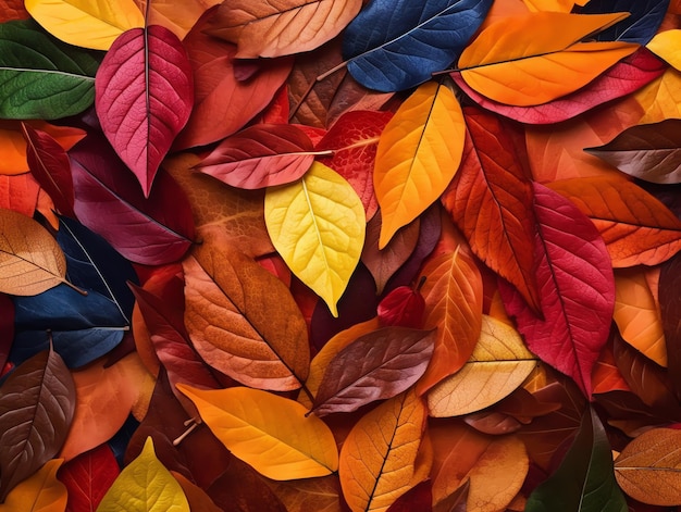 Осенняя листва в ярких красках