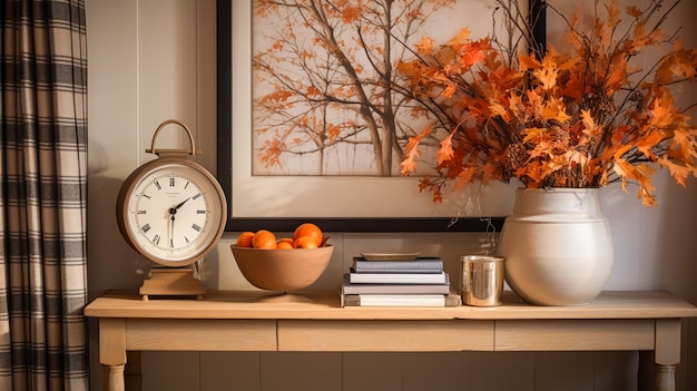 Foto decorazione del corridoio d'autunno progettazione interna e decorazione della casa accogliente autunno entrata mobili scala e hall d'ingresso decorazione domestica in una casa di campagna inglese e idea in stile cottage