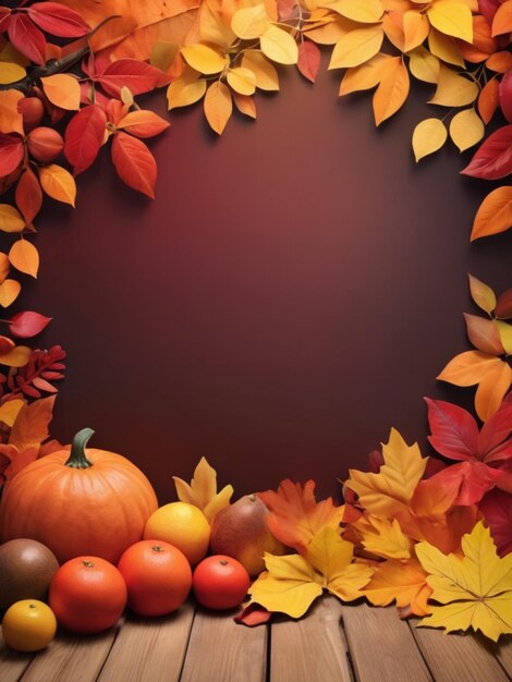 Photo autumnal harvest burst background