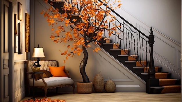 Photo autumnan hallway decor interior