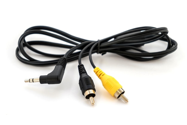 AV cables Mini Jack RCA yellow and black