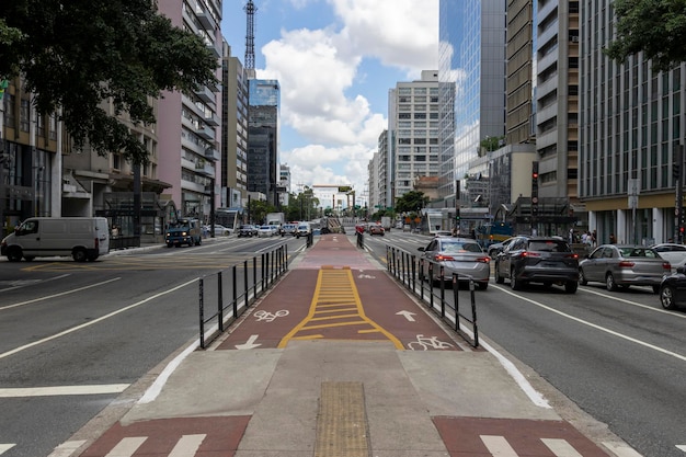 Foto avista a sao paulo sp brasile main avenue della città