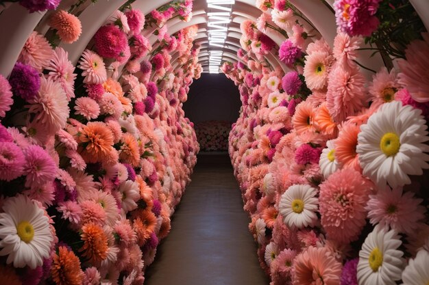 Foto tunnel disponibili molte varietà di fiori colorati