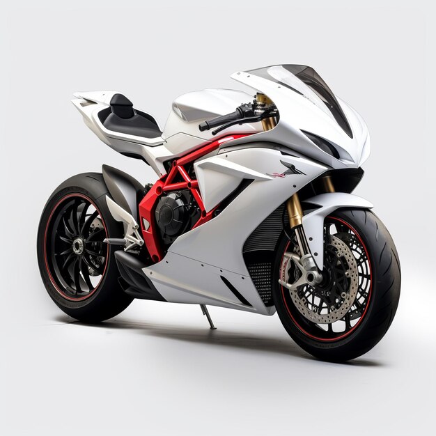 Avantgarde Design 3d Mv Agusta Motorcycle op witte achtergrond