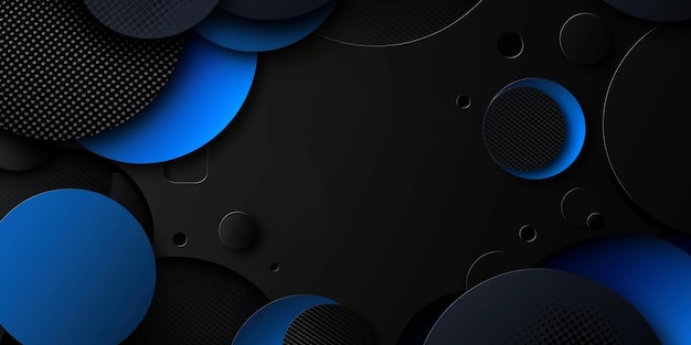 AvantGarde Elegance Modern Black and Blue Abstract Background