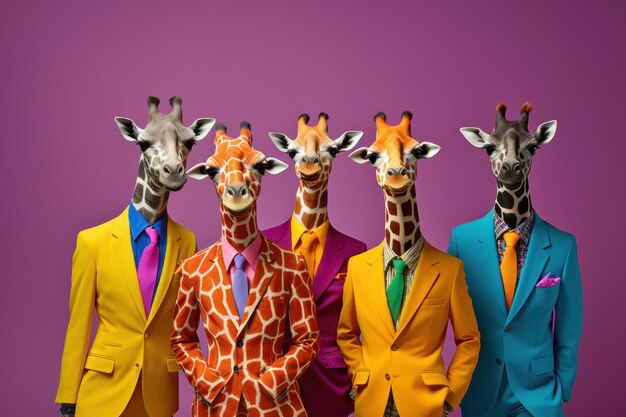Photo avantgarde giraffe collective striking and fashionable